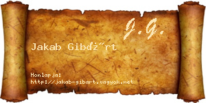 Jakab Gibárt névjegykártya