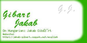 gibart jakab business card